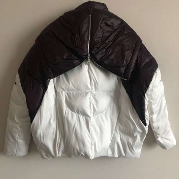 Maje Cropped Bi-color Winter Jacket - Picture 7 of 14